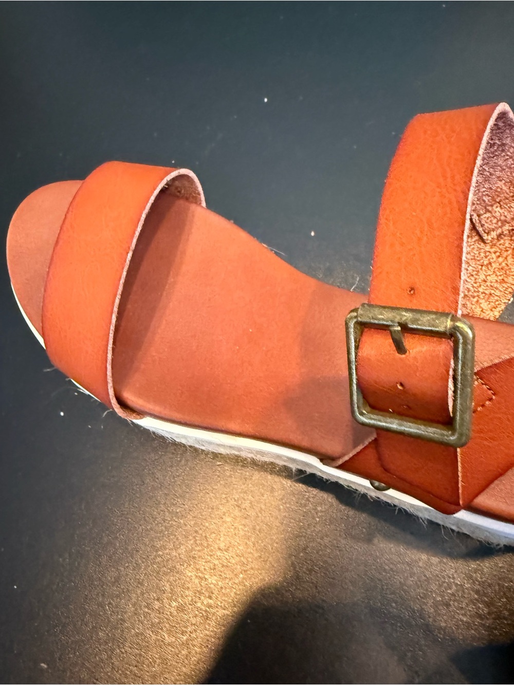 MIA Women's Cognac Brown Platform Sandals Size 6.5 - Picture 5 of 7